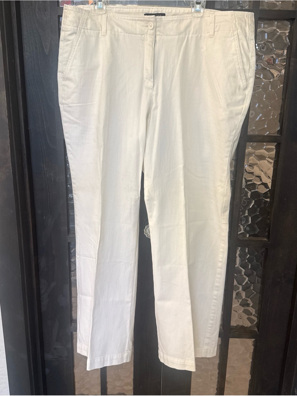Talbots White womens signature flare Chinos pants size 18 W NWT